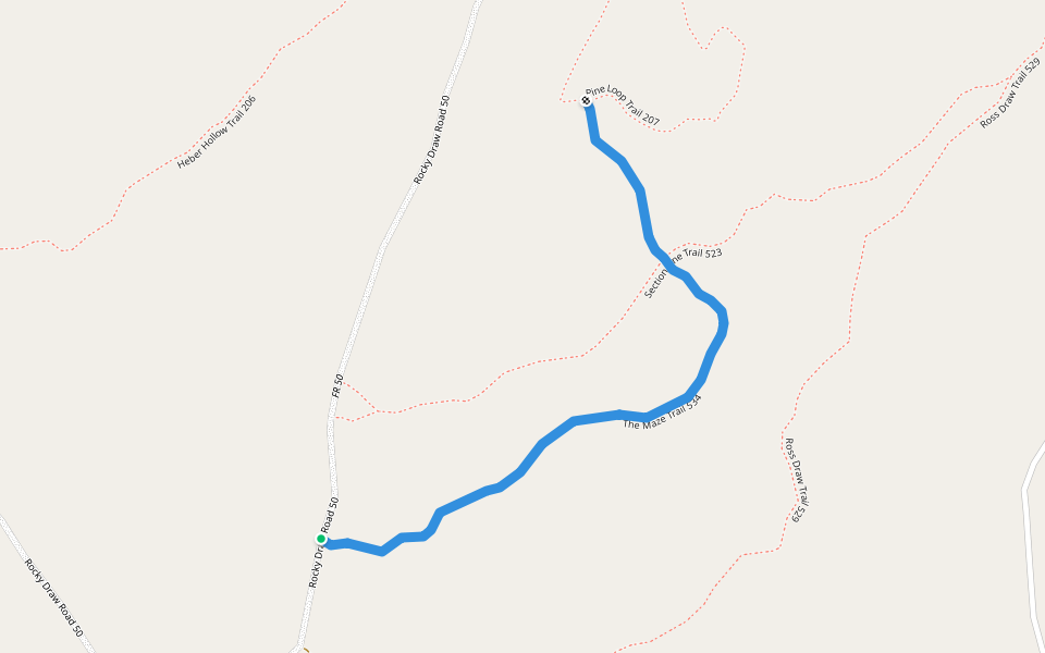 The Maze Trail walking route map in Heber-Overgaard