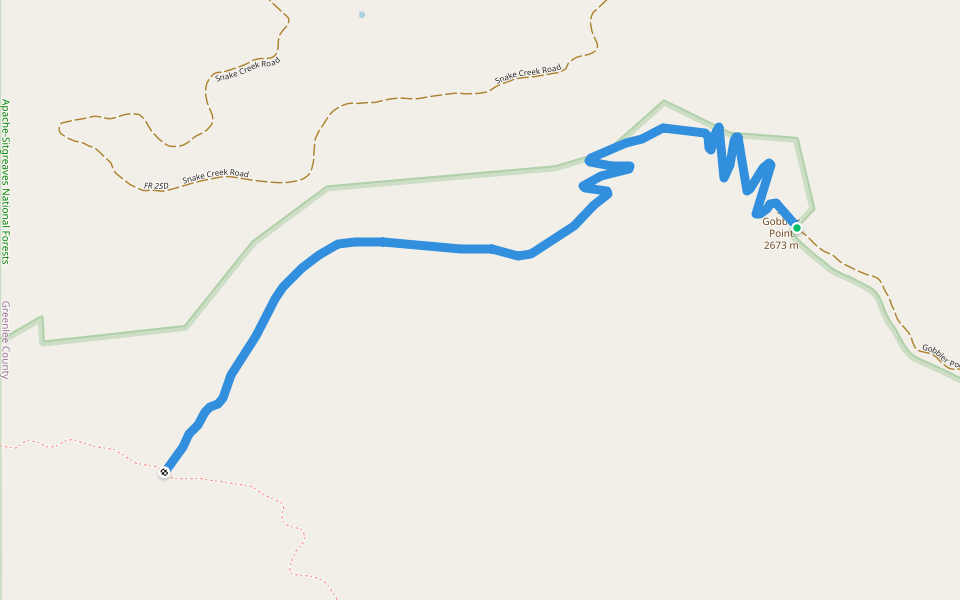 Gobbler Point Trail #59 walking route map in Clifton