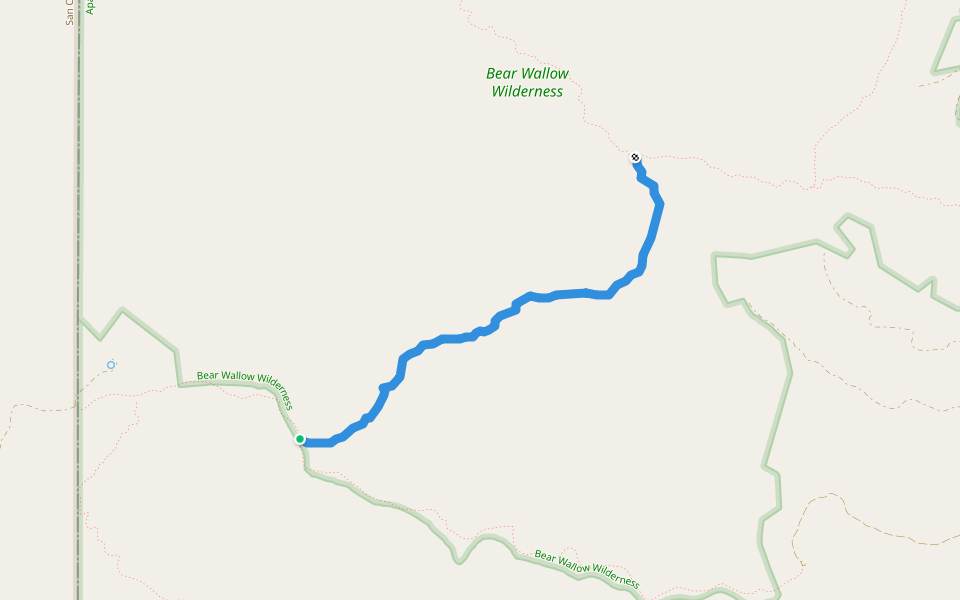 Schell Canyon Trail #316 walking route map in Clifton