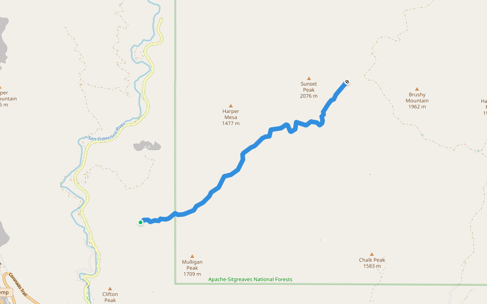 Pleasant Valley 84 walking route map in Clifton