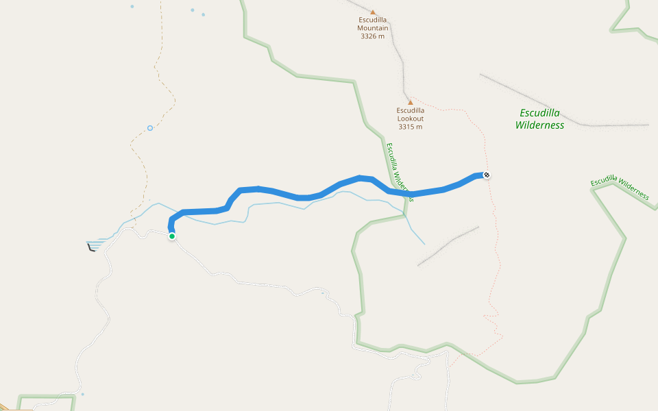 Government Trail #119 walking route map in Nutrioso