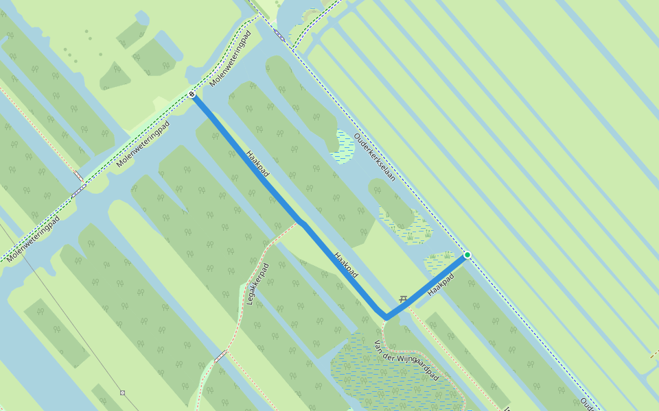 Haakpad walking route map in Nieuwerkerk aan den IJssel