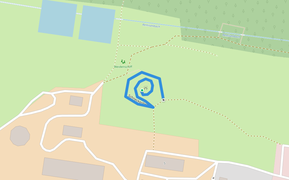 Schneckenberg walking route map in Dahlen