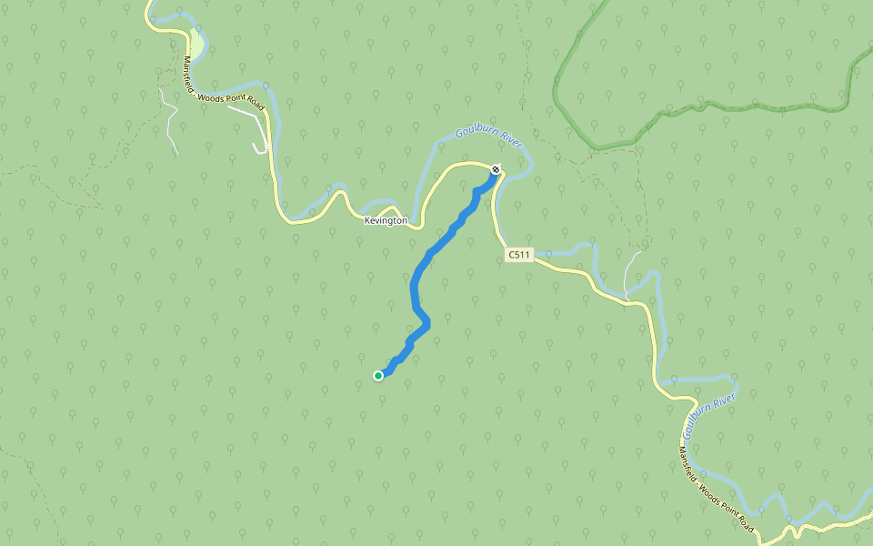 Star of West Goldmine Track walking route map in Kevington