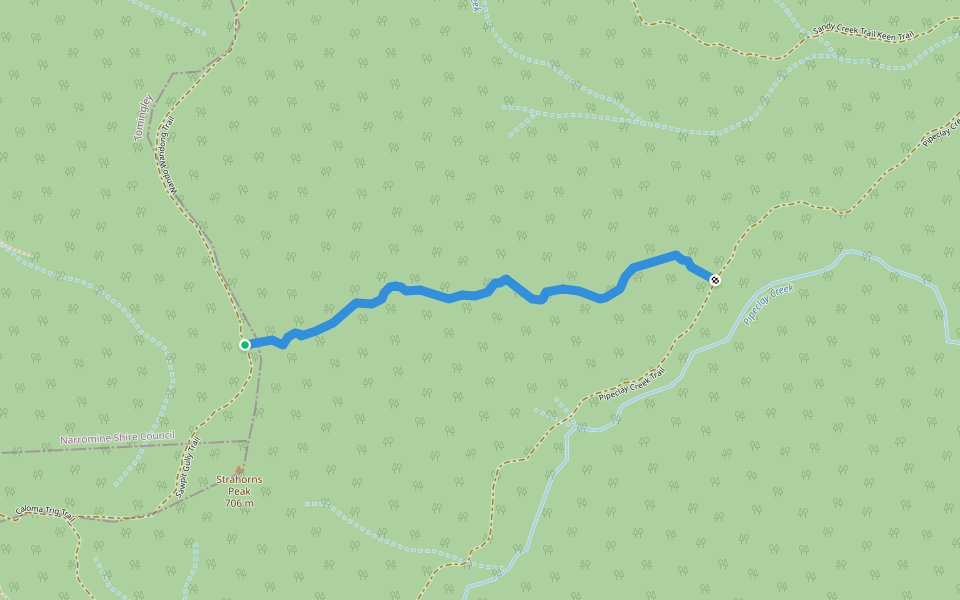 Keen Trail walking route map in Obley