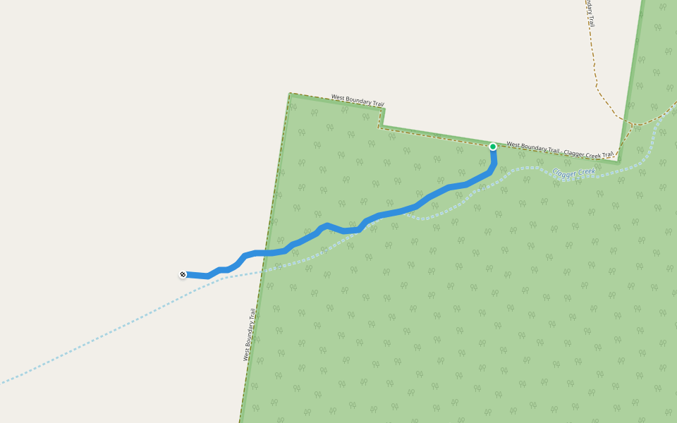 Clagger Creek Trail walking route map in Tomingley