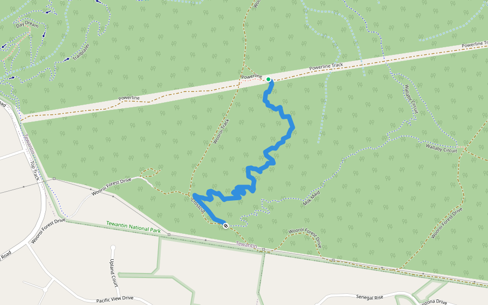 Crosscut walking route map in Doonan