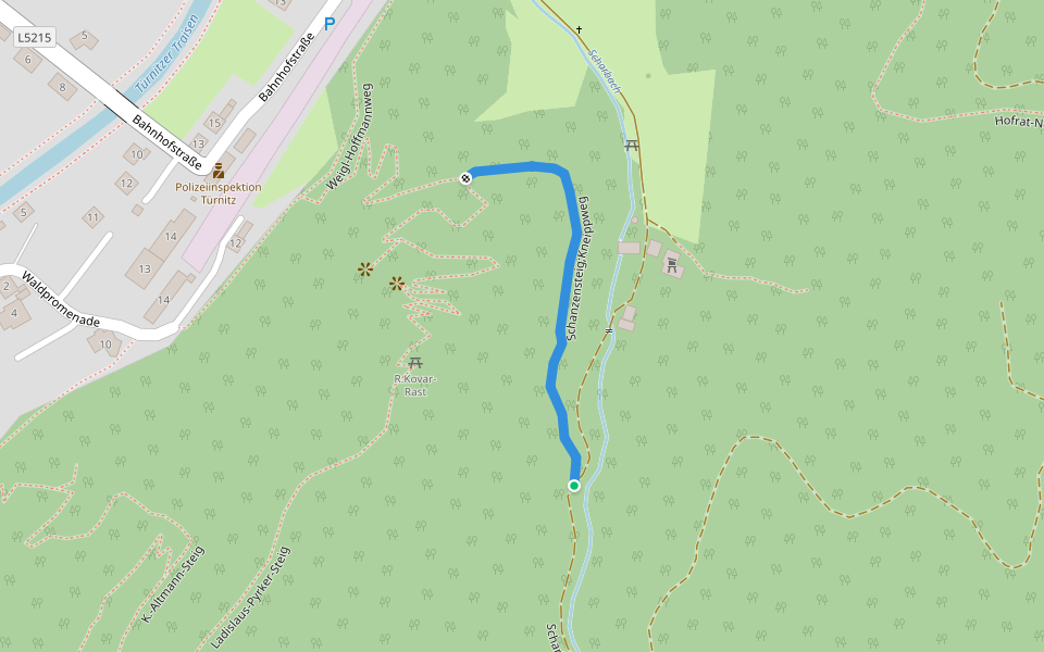 Schanzensteig;Kneippweg walking route map in Türnitz