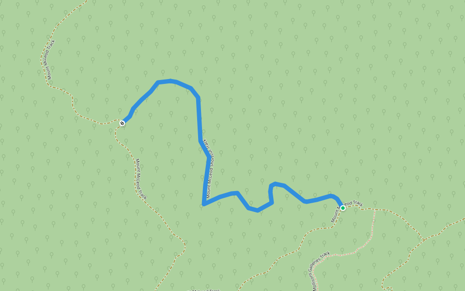 Mount McLeod Shortcut Track walking route map in Mount Buffalo