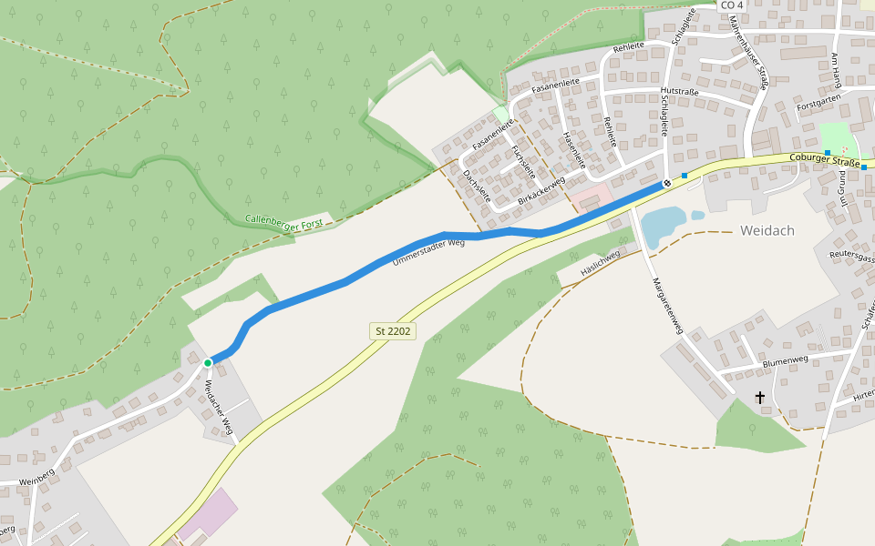 Ummerstadter Weg Walking And Running Trail Weitramsdorf, Bayern Pacer