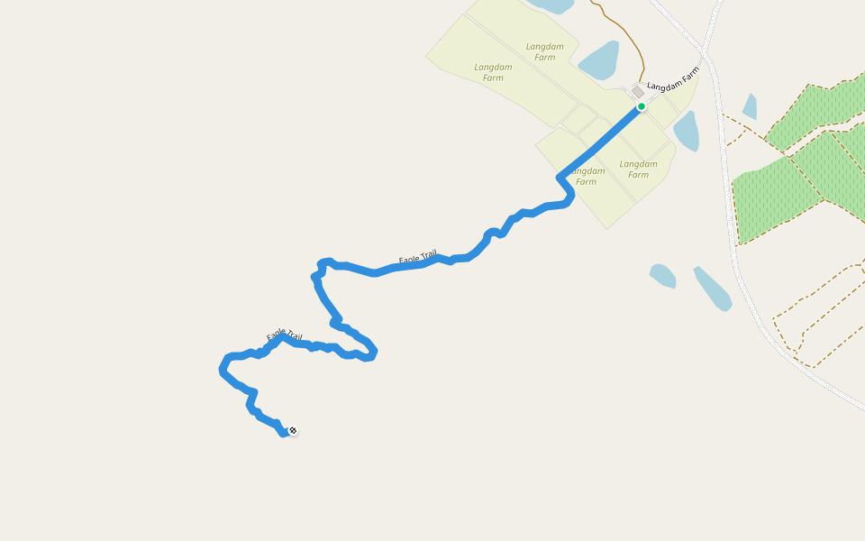Eagle Trail walking route map in Koo