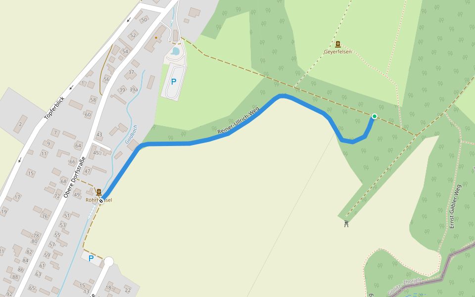 Reiner-Ullrich-Weg walking route map in Zittau