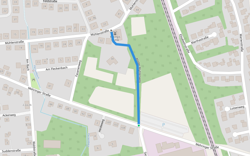 Ahlder Mühlenweg walking route map in Emsbüren