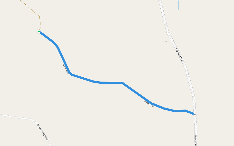 Narol Road walking route map in Moculta