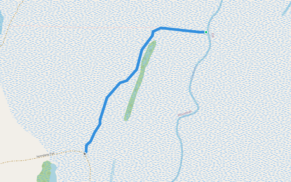 Heath Trail walking route map in Woombah