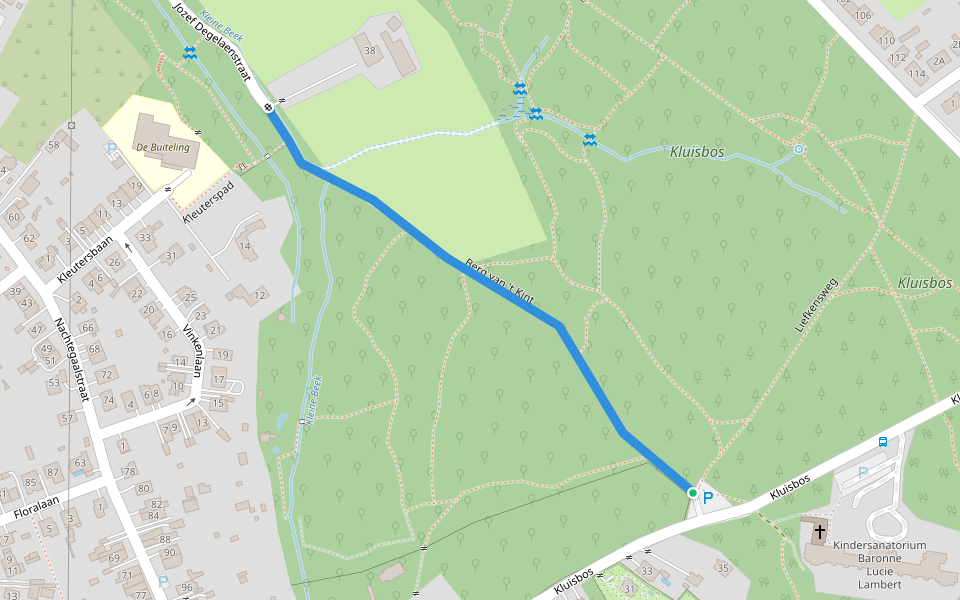 Berg van 't Kint walking route map in Halle