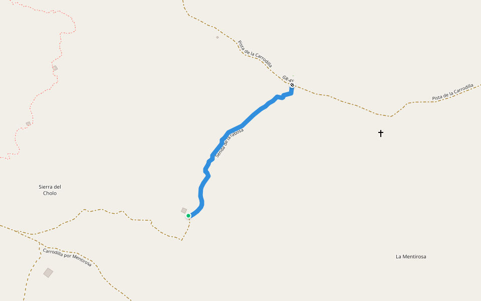 Senda de la rabosa walking route map in Fonz