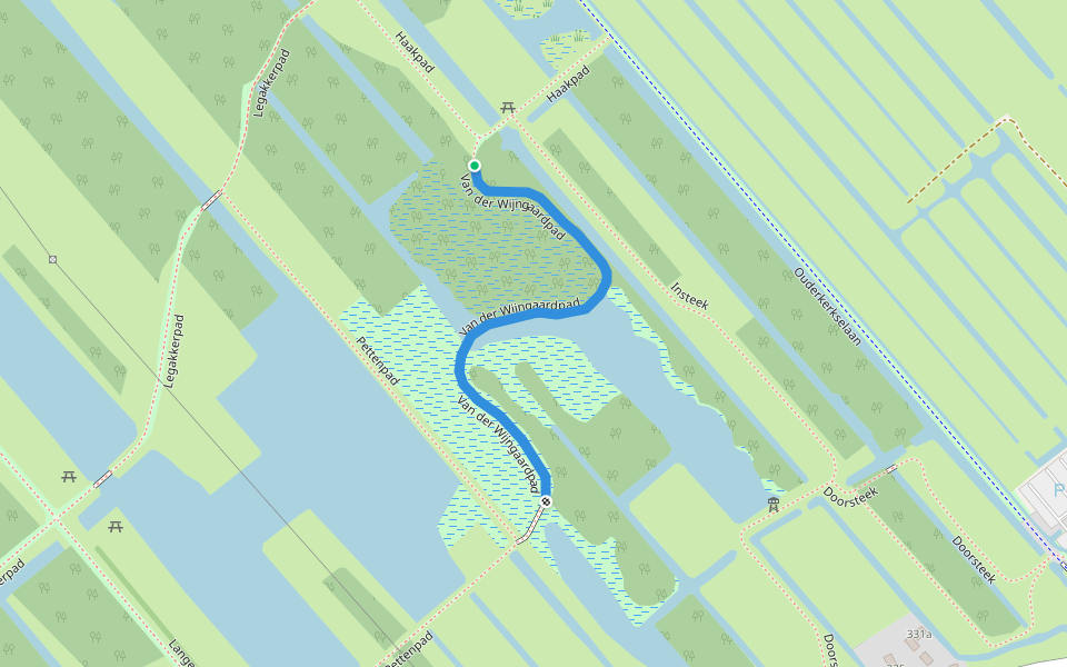 Van der Wijngaardpad walking route map in Nieuwerkerk aan den IJssel
