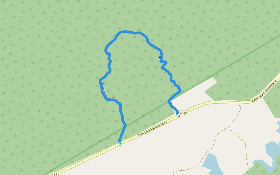 Maravillas de Viñales walking route map in Pons