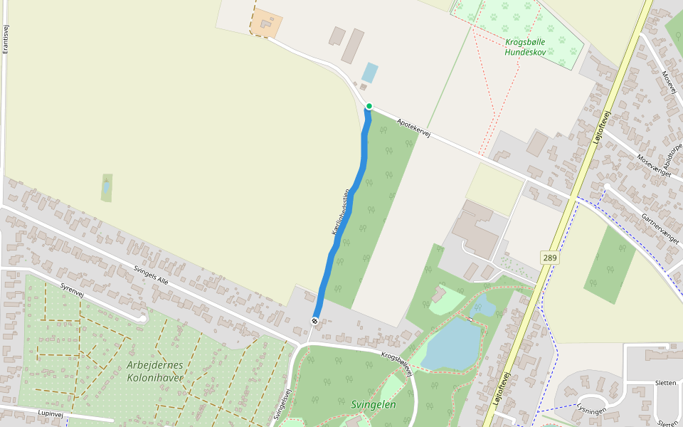 Kærlighedsstien walking route map in Nakskov