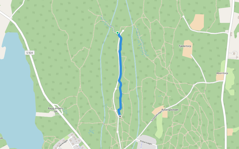 Stubbrösstigen walking route map in Hagfors