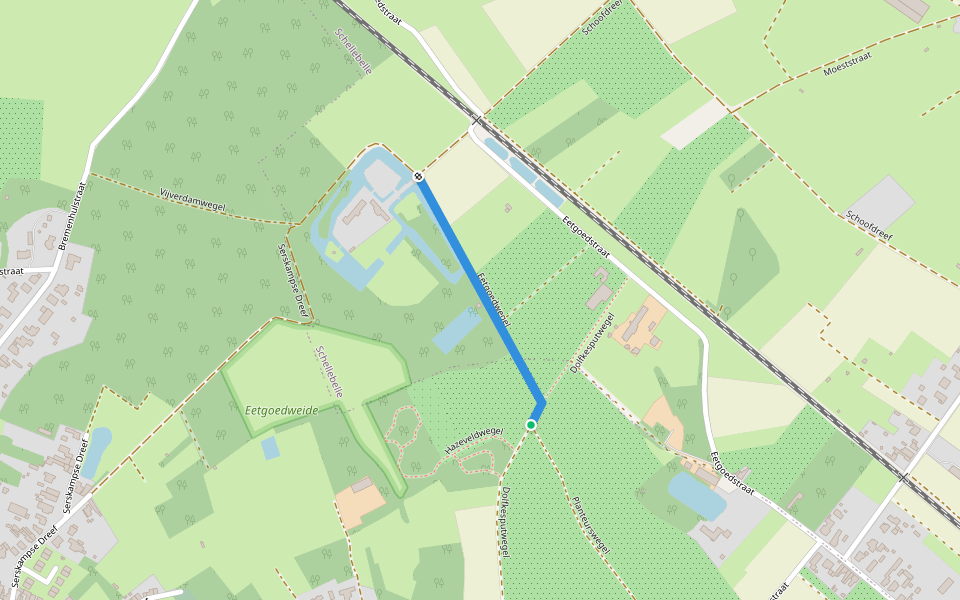 Eetgoedwegel walking route map in Wichelen