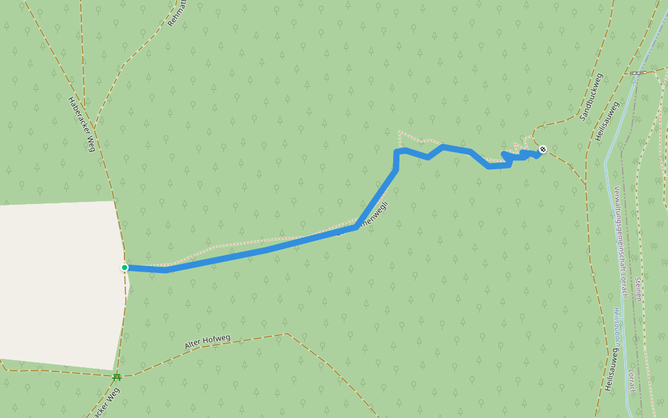 Gendarmenwegli walking route map in Lörrach