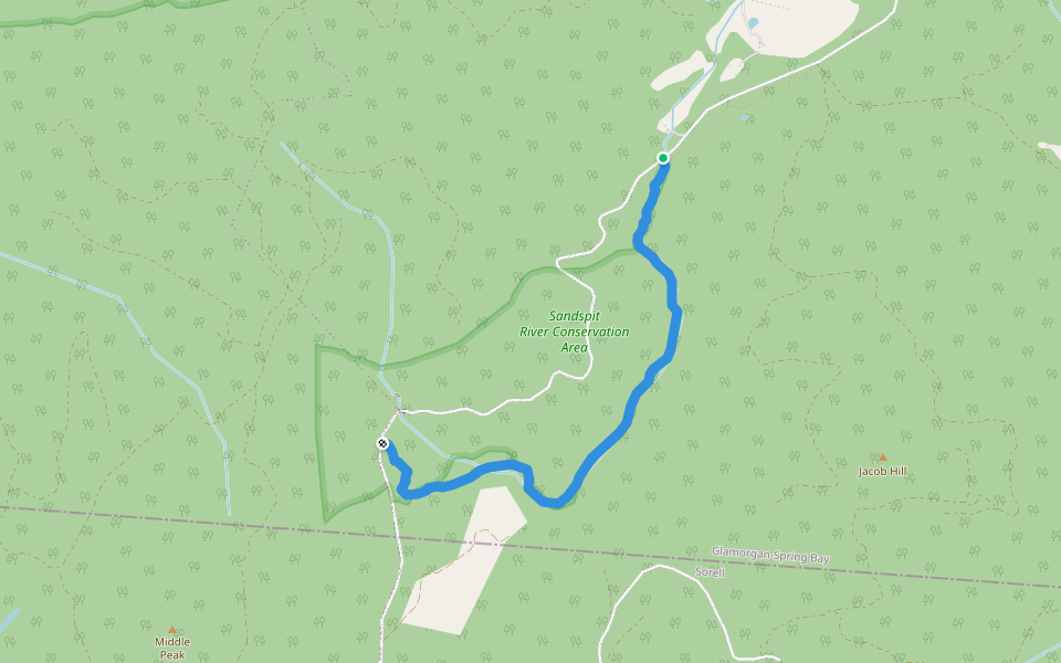 Wielangta Walk walking route map in Rheban