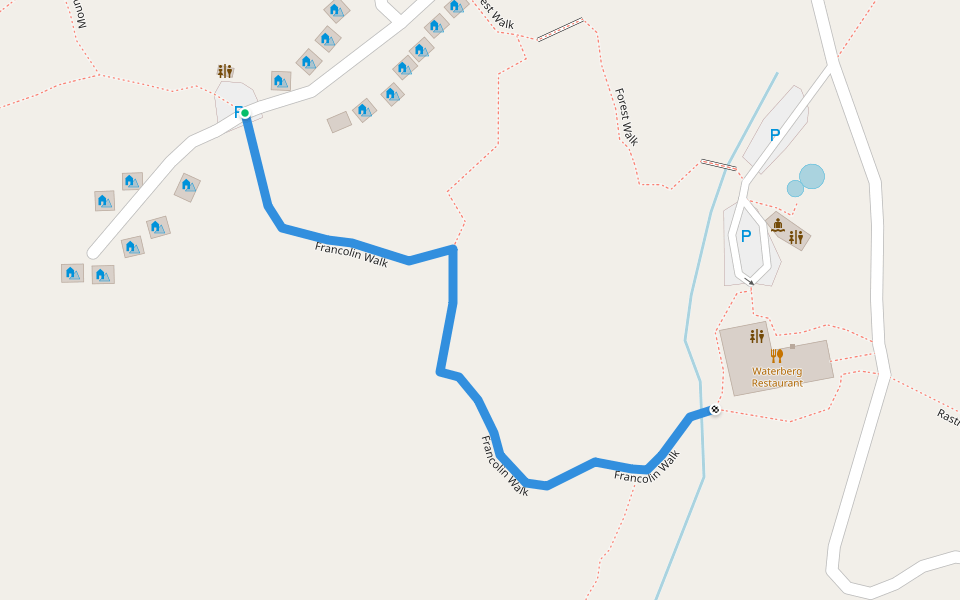 Francolin Walk walking route map in Waterberg