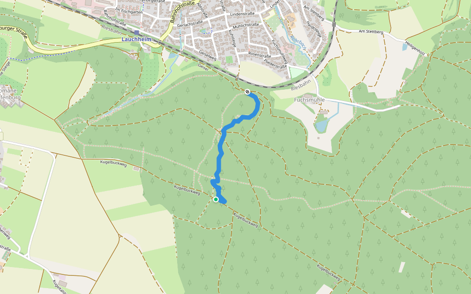 Mittlere Classic Line walking route map in Lauchheim