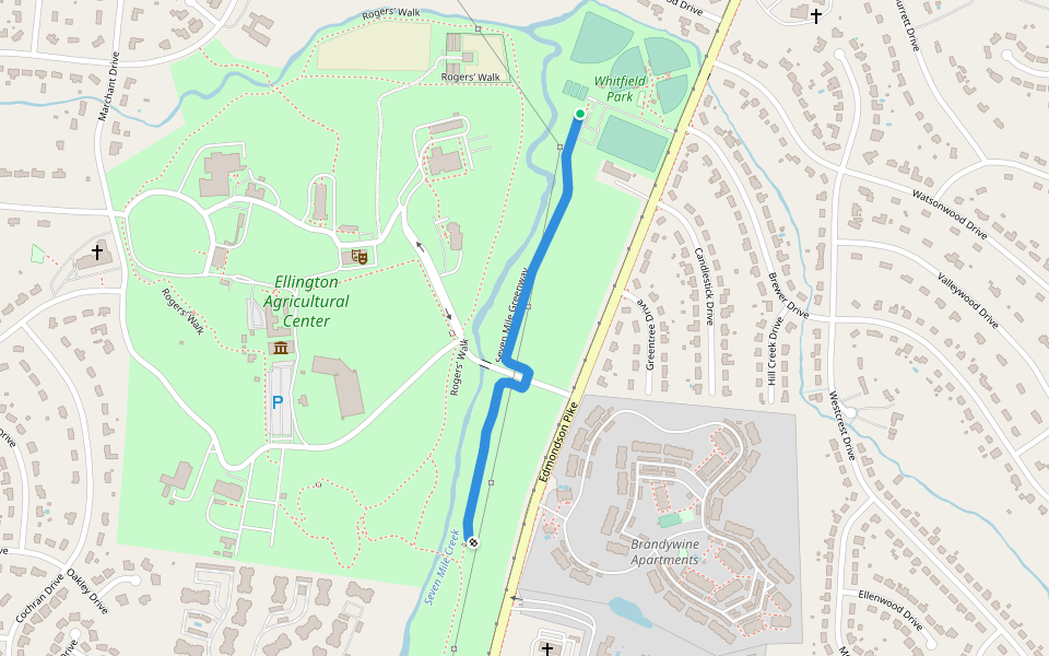 Seven Mile Greenway Hiking Trail Nashville, Tennessee Pacer