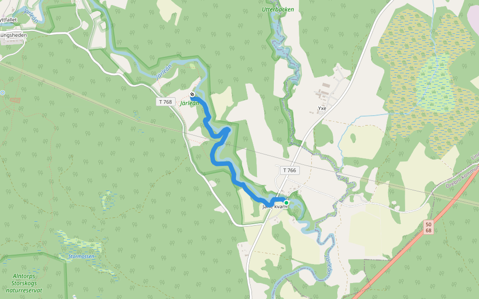 Vandringsled walking route map in Järle
