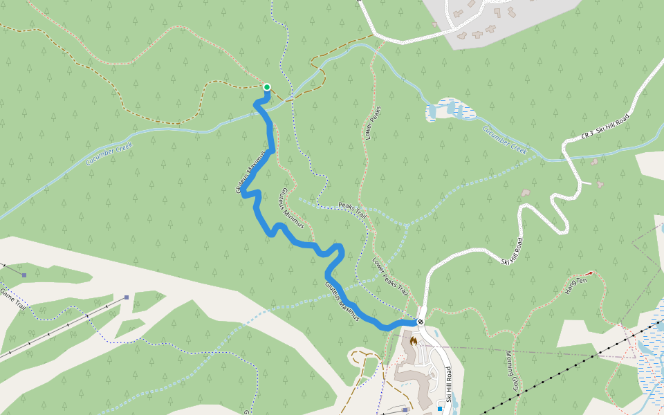 Gluteus Maximus walking route map in Breckenridge