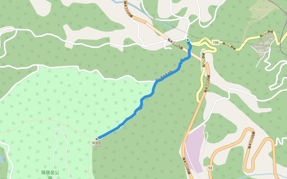 宇土越方面道路 walking route map in Sasebo