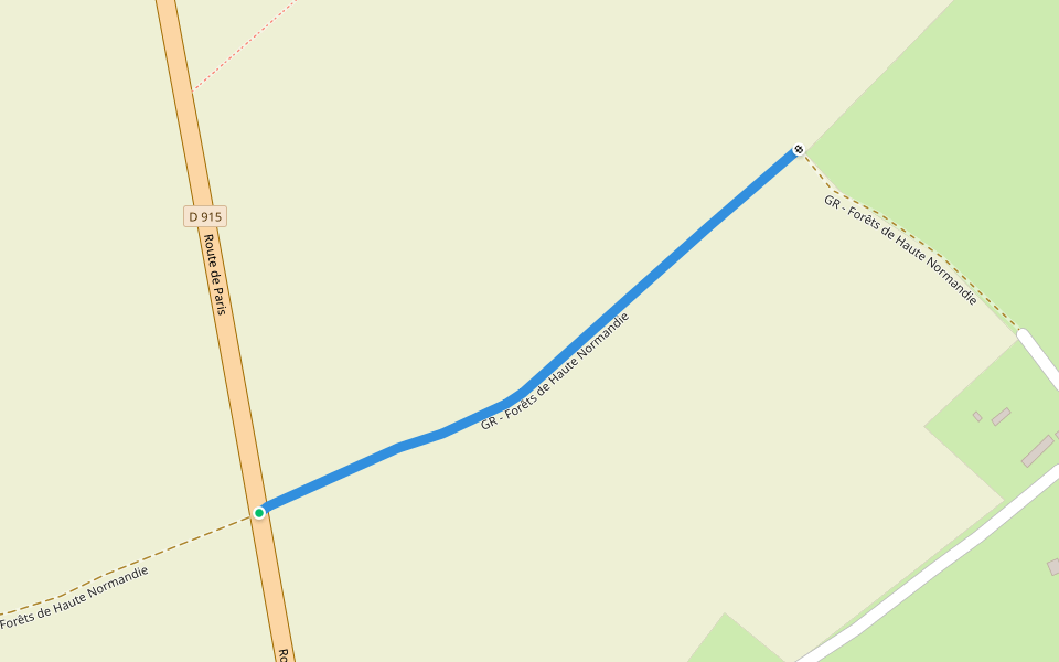 GR - Forêts de Haute Normandie walking route map in Bully