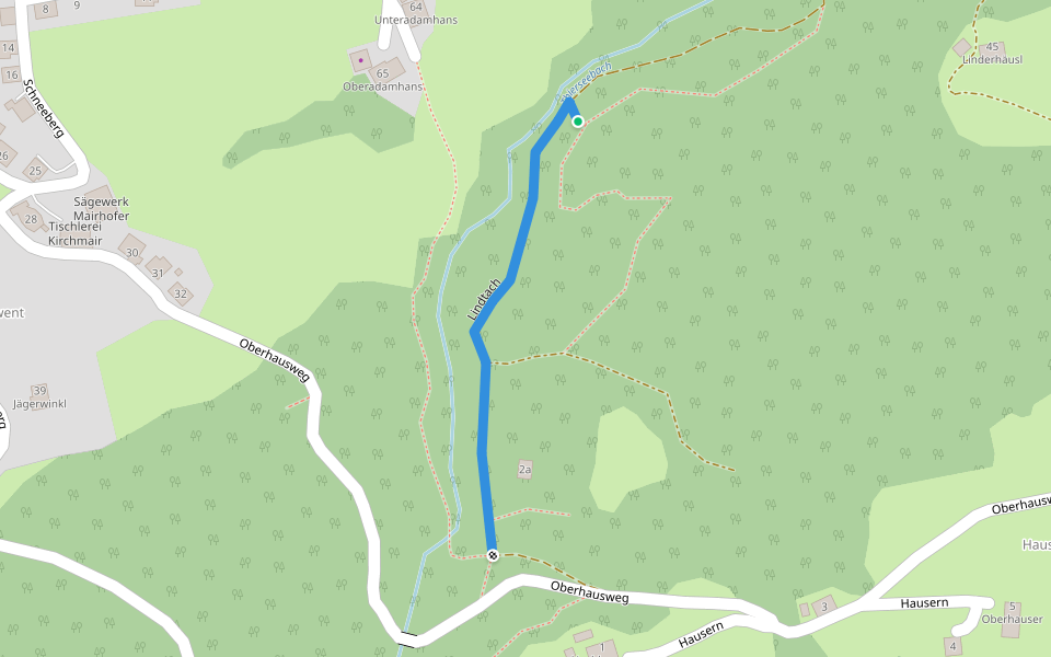 Lindtach walking route map in Mitterland