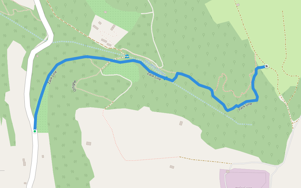 Zack Line walking route map in Orsara