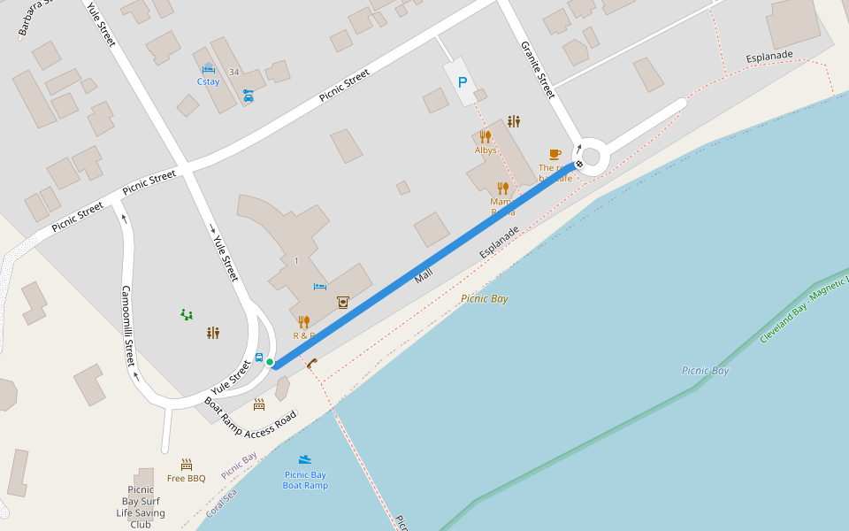 Mall walking route map in Picnic Bay