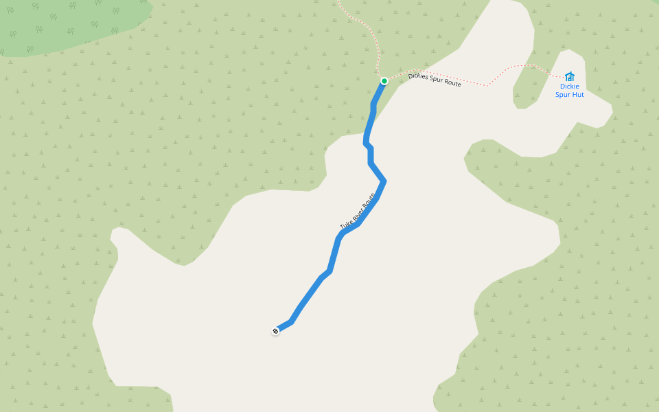 Tuke River Route walking route map in Kakapotahi