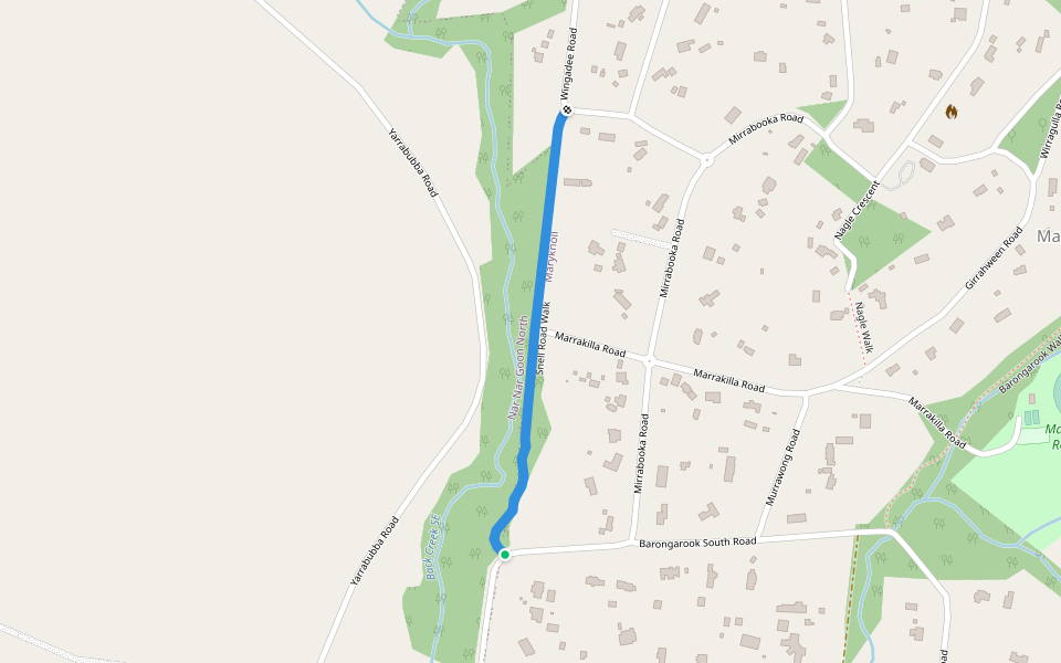 Snell Road Walk walking route map in Maryknoll