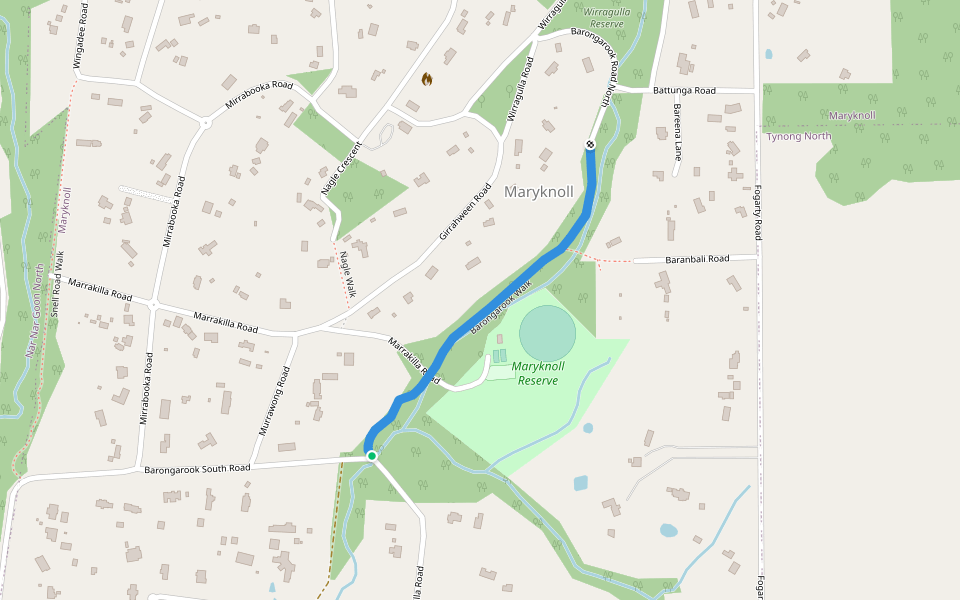 Barongarook Walk walking route map in Maryknoll