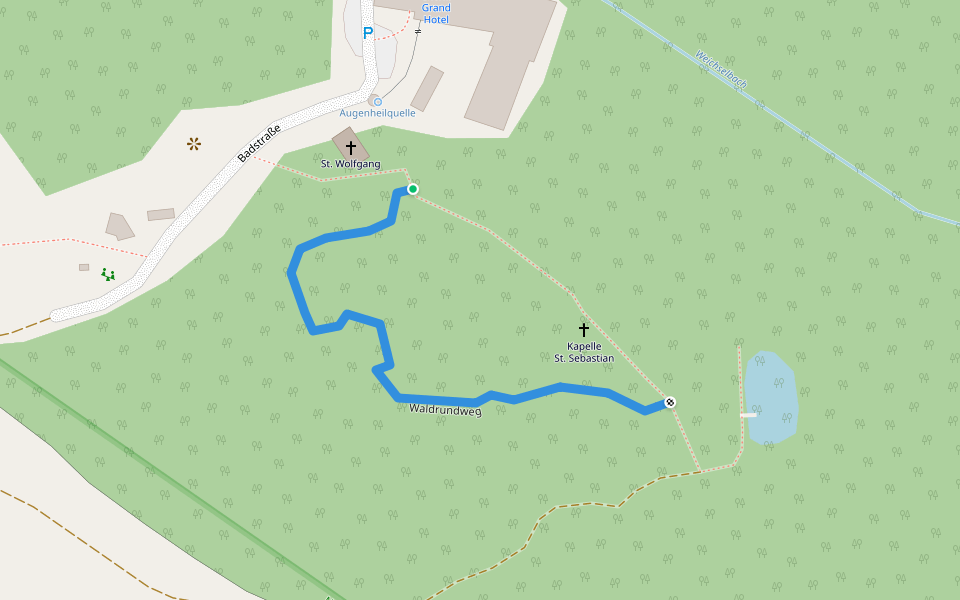 Waldrundweg walking route map in Taxenbacher-Fusch
