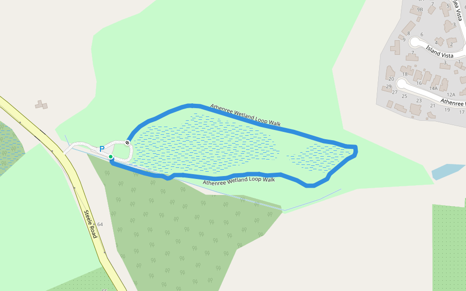 Athenree Wetland Loop Walk walking route map in Athenree