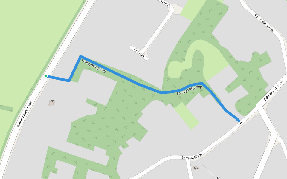 Gootstraatje walking route map in Gavere
