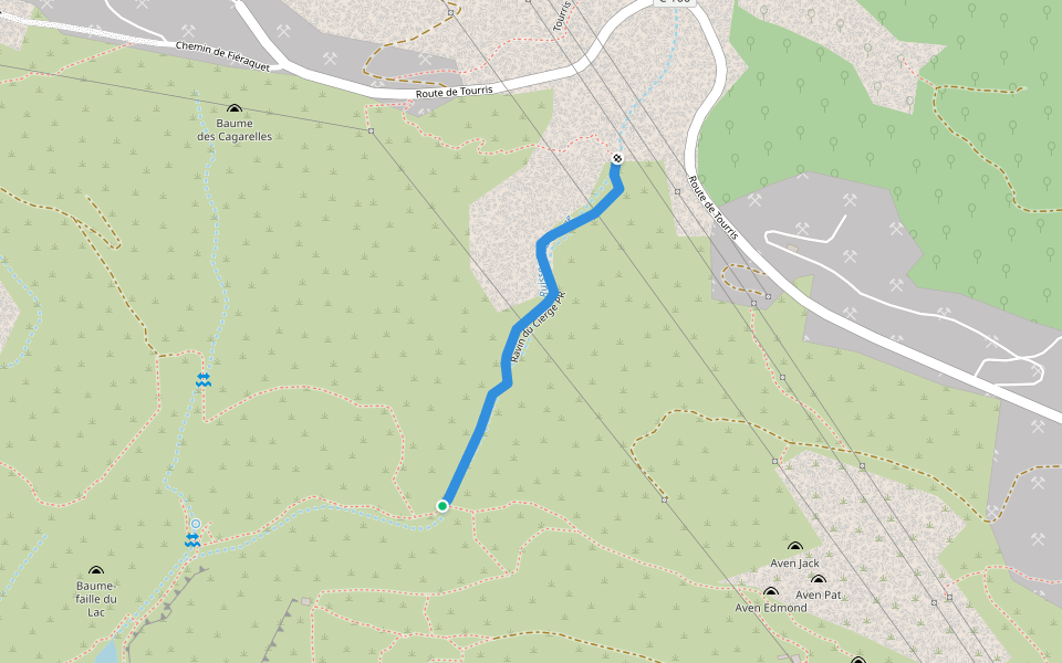 Ravin du Cierge PR walking route map in Le Revest-les-Eaux