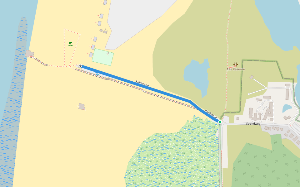 Köhlbrand walking route map in Sankt Peter-Ording