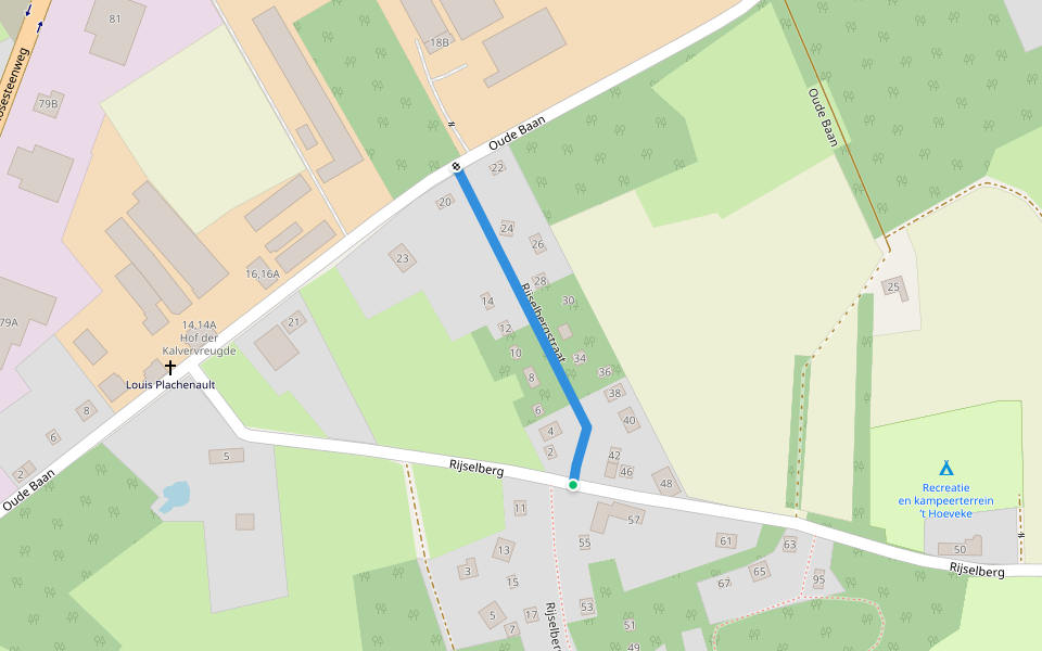 Rijselbergstraat walking route map in Herselt