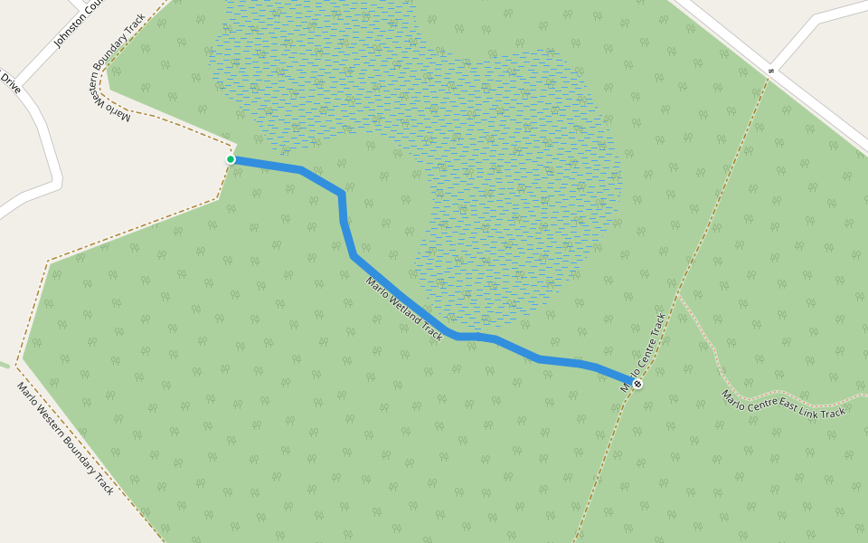 Marlo Wetland Track walking route map in Marlo