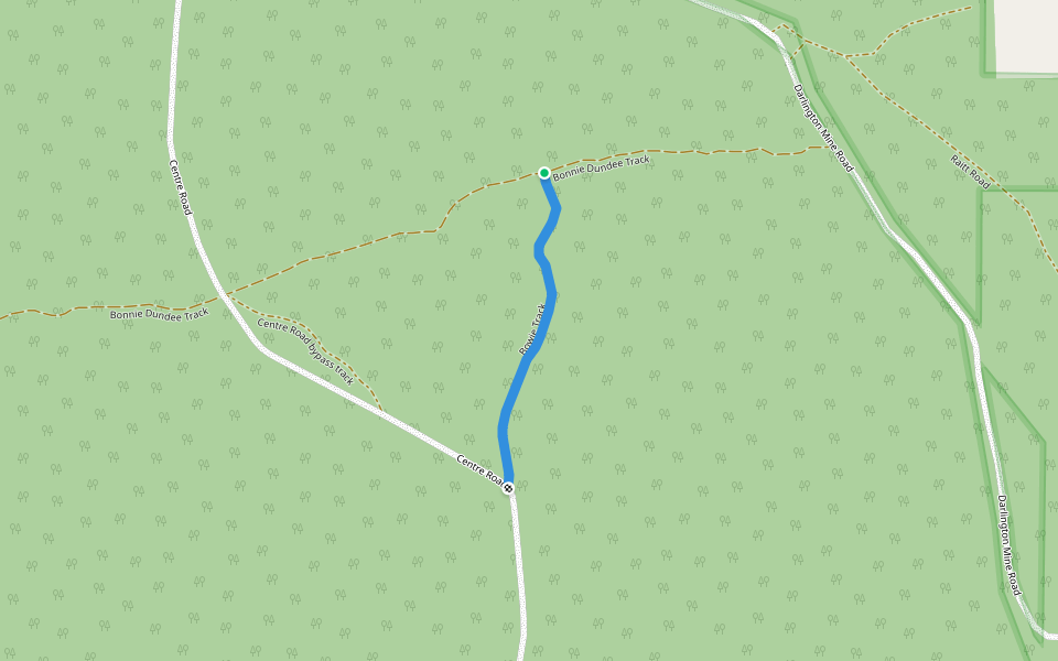 Bowie Track walking route map in Deep Lead