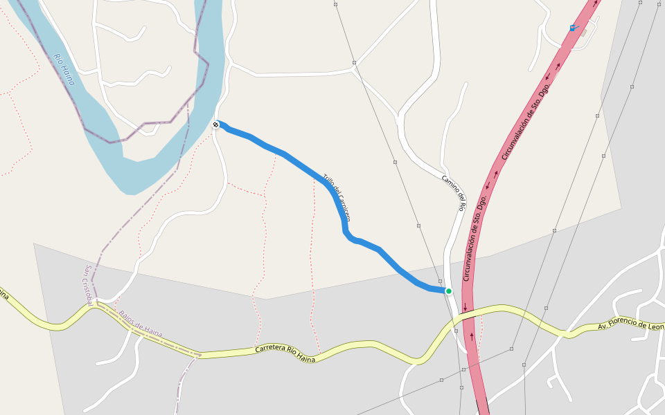 Trillo del Carnicero walking route map in Calderón